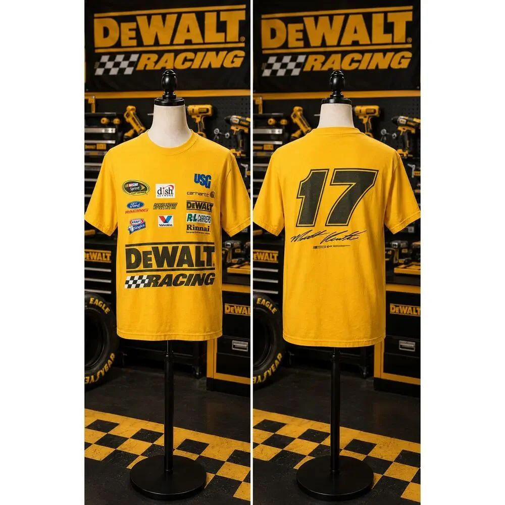 Dewalt Racing Matt Kenseth NASCAR Sponsor Tee Yellow 2XL
